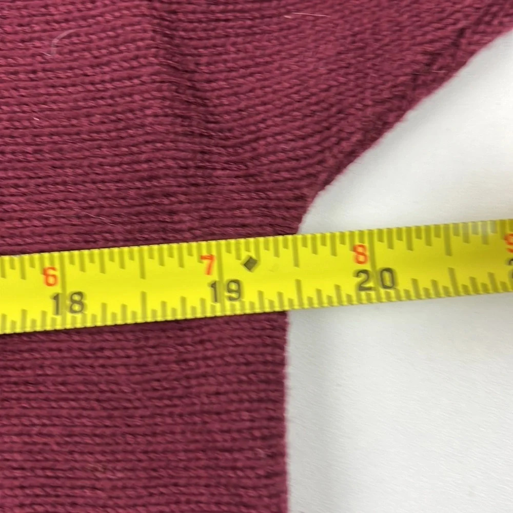 Michael Kors Burgundy Long Sleeve Top with Gold Zipper at Back - Picture 5 of 9